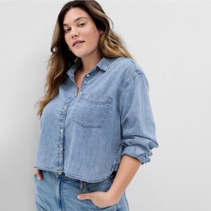 Shirt GAP Cropped Denim Shirt